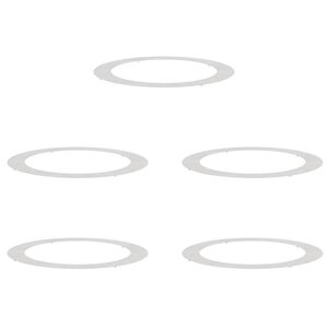 vidaXL adequado para An&eacute;is de &Aacute;rvore Planos 5 unid. Prateado