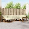 vidaXL Conjunto de Sof&aacute;s para Exterior 6 pcs Natural e Creme
