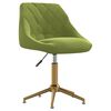 vidaXL Cadeiras de jantar girat&oacute;rias 4 pcs veludo verde-claro