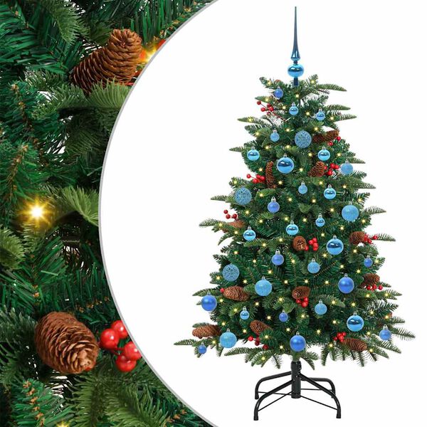 vidaXL &Aacute;rvore de Natal Artificial Verde 150 cm PVC, Metal e Pl&aacute;stico