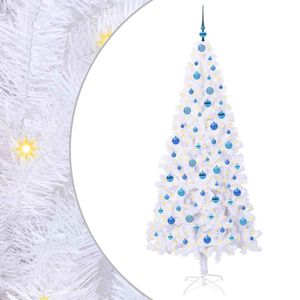 vidaXL &Aacute;rvore de Natal Artificial com 300 LEDs Branco 210 cm PVC e A&ccedil;o