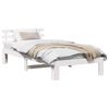 vidaXL Estrutura da Cama Branco 75 x 190 cm Madeira de Pinheiro S&oacute;lida