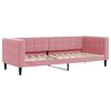vidaXL Sofá-cama com colchão 80x200 cm veludo rosa
