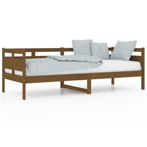 vidaXL Sof&aacute;-cama 80x200 cm madeira de pinho maci&ccedil;a castanho-mel