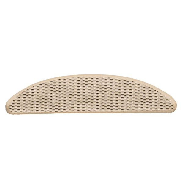 vidaXL Tapetes escada adesivos aspeto sisal 30 pcs 56x17x3 cm berbere