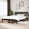 vidaXL Estrutura de cama 140x190 cm madeira de pinho maci&ccedil;a preto