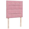 moldura de cama otomana vidaXL com colch&otilde;es rosa 100x200cm veludo