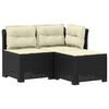 vidaXL Sof&aacute; de Jardim 3 Lugares com Almofadas visual Rattan PP