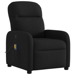 vidaXL Poltrona de massagens reclin&aacute;vel tecido preto