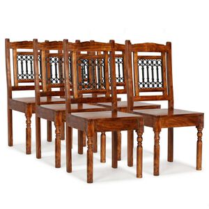vidaXL Cadeiras de jantar 6 pcs madeira maci&ccedil;a cl&aacute;ssico