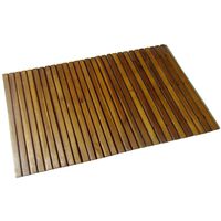 Tapetes para casa de banho, madeira de acácia, 80 x 50 cm