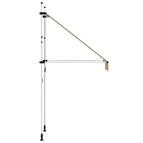 vidaXL Toldo retrátil manual 100 cm riscas laranja e branco