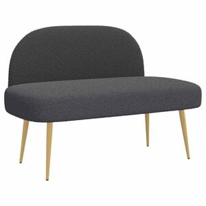 vidaXL Banco estofado com encosto Cinzento-escuro 110 x 60 x 76 cm