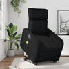 vidaXL Poltrona reclin&aacute;vel elevat&oacute;ria el&eacute;trica couro artificial preto