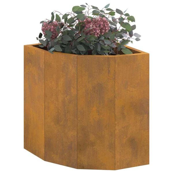 vidaXL Vaso de Canto Ferro Enferrujado 30 x 30 x 35 cm A&ccedil;o corten