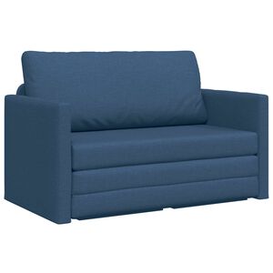vidaXL Sof&aacute;-Cama Azul 124 x 71 x 78 cm tecido