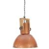 vidaXL Candeeiro teto industrial redondo 25W 42 cm E27 mangueira cobre