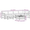 vidaXL 7 pcs conj. lounge de jardim c/ almofad&otilde;es pinho maci&ccedil;o branco