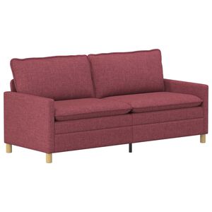 vidaXL Sof&aacute; Vinho Vermelho Tecido