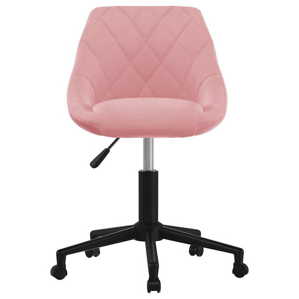 vidaXL Cadeira de escrit&oacute;rio girat&oacute;ria veludo rosa