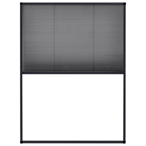 vidaXL Tela anti-insetos plissada janelas 60x80cm alum&iacute;nio antracite