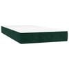 vidaXL Cama box spring c/ colch&atilde;o/LED 100x200 cm veludo verde-escuro