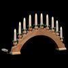 vidaXL Arco de Velas de Natal com 10 Velas LED Castanho 47 x 5 x 29 cm