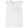 vidaXL T-shirt para crian&ccedil;a manga com folhos lil&aacute;s 128