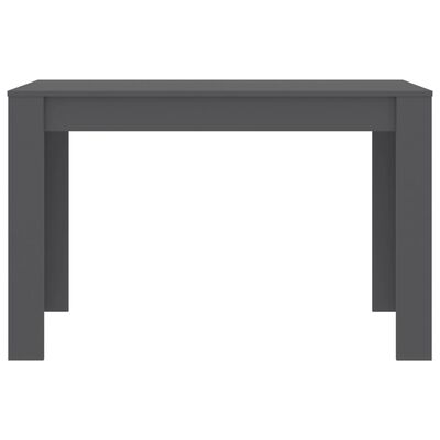 vidaXL Mesa de jantar 120x60x76 cm contraplacado cinzento