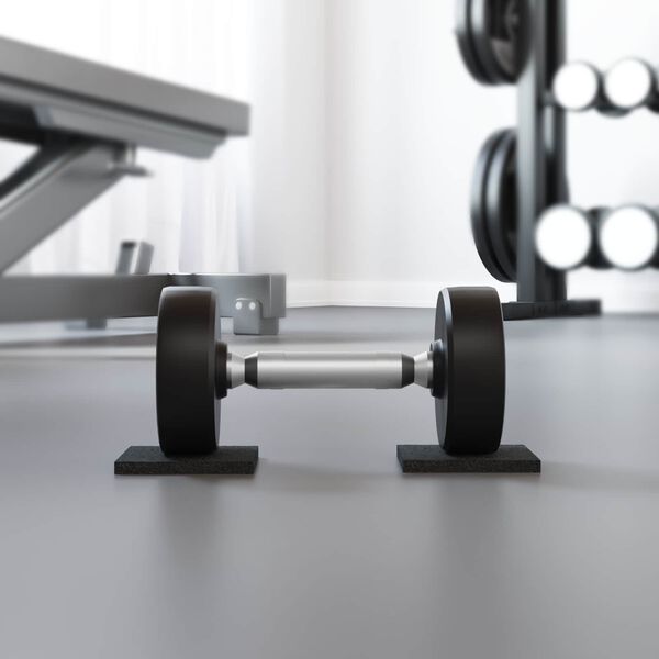 vidaXL Tapete de P&aacute;tio em Granulado de Borracha Preto 6 x 9 x 0,8 cm