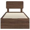 vidaXL Estrutura da Cama com cabeceira Carvalho castanho 75 x 190 cm