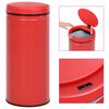 vidaXL Caixote do lixo com sensor autom&aacute;tico 80 L a&ccedil;o carbono vermelho