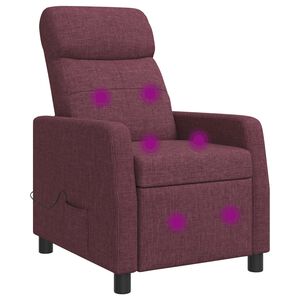 vidaXL Recliner de Massagem Roxo Tecido