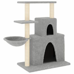 vidaXL &Aacute;rvore p/ gatos c/ postes arranhadores sisal 83 cm cinza-claro