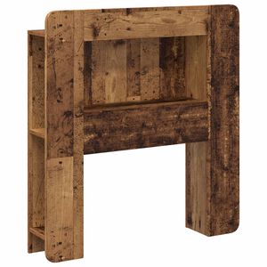 vidaXL Cabeceira com Arm&aacute;rio Madeira antiga Madeira engenheirada