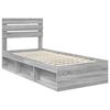 vidaXL Estrutura da Cama com cabeceira Cinza Sonoma 90 x 200 cm