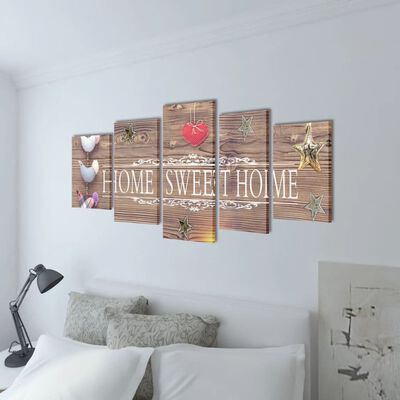 Políptico, design Home Sweet Home 200 x 100 cm