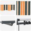 vidaXL Toldo Retrátil Manual Verde e amarelo 300 x 250 cm tecido