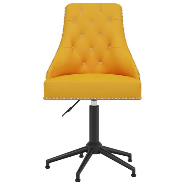 vidaXL Cadeiras de jantar girat&oacute;rias 2 pcs veludo amarelo