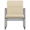 vidaXL Cadeira lounge 55x64x80 cm tecido cor creme