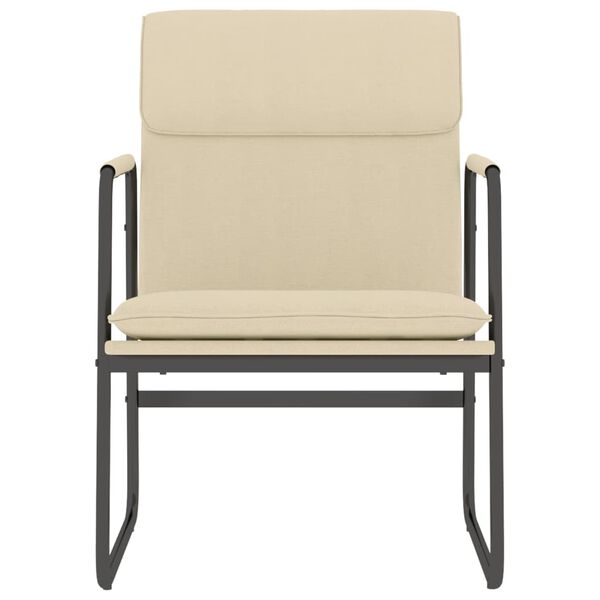 vidaXL Cadeira lounge 55x64x80 cm tecido cor creme