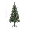 vidaXL &Aacute;rvore Natal artificial pr&eacute;-iluminada c/ bolas e pinhas 150 cm