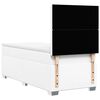 vidaXL Cama com molas/colch&atilde;o 100x200 cm couro artificial branco