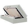 vidaXL Cama com arruma&ccedil;&atilde;o e colch&atilde;o Cinzento-claro 90 x 200 cm Veludo