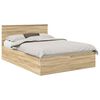 vidaXL Estrutura da Cama com cabeceira Carvalho Sonoma 150 x 200 cm