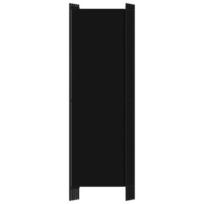 vidaXL Divisão de quarto com 5 painéis 250x180 cm preto