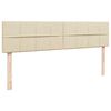 vidaXL Estrutura de cama otomana com colch&otilde;es tecido creme 160x200cm
