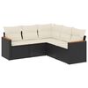 vidaXL Patio Sofa Set 5 lugar Black and Cream