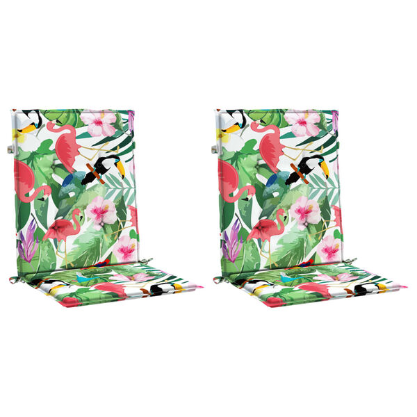 vidaXL Almofadões para cadeira de encosto baixo 2 pcs tecido multicor