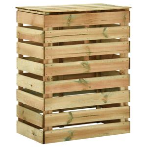 vidaXL Compostor de Jardim com Ripas Verde 110 x 58 x 113 cm